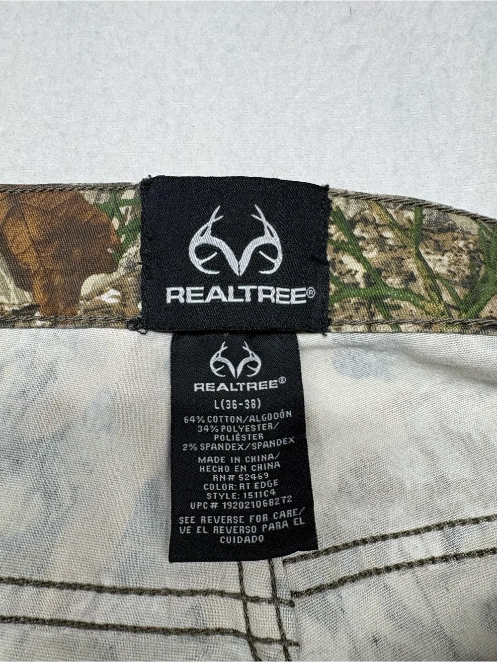 Realtree Performance Pant Camo Men's Outdoor Hunting Sz Large 36-38 Inseam 30”